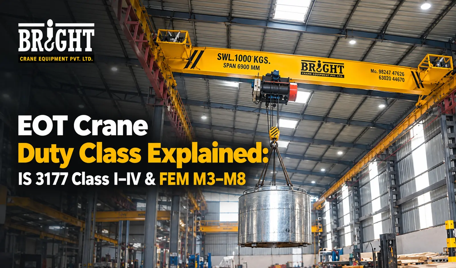 EOT Crane Duty Class Explained: IS 3177 Class I–IV & FEM M3–M8